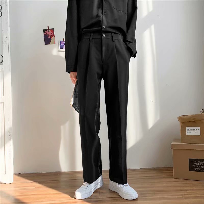 Quần Dài Ống Rộng Lưng Thun Phong Cách Hàn Quốc 3 Màu Sắc Thời Trang Unisex