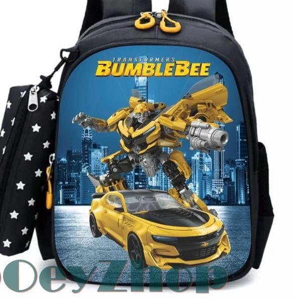 Hàng Mới Về!! 1.1 Cao Cấp!! Ba Lô Đi Học 2 Trong 1 In Hình Bumblebee Độc Đáo Chống Thấm Nước Cho Bé Mẫu Giáo/Trường Học Mẫu Giáo/Tiểu Học (3)