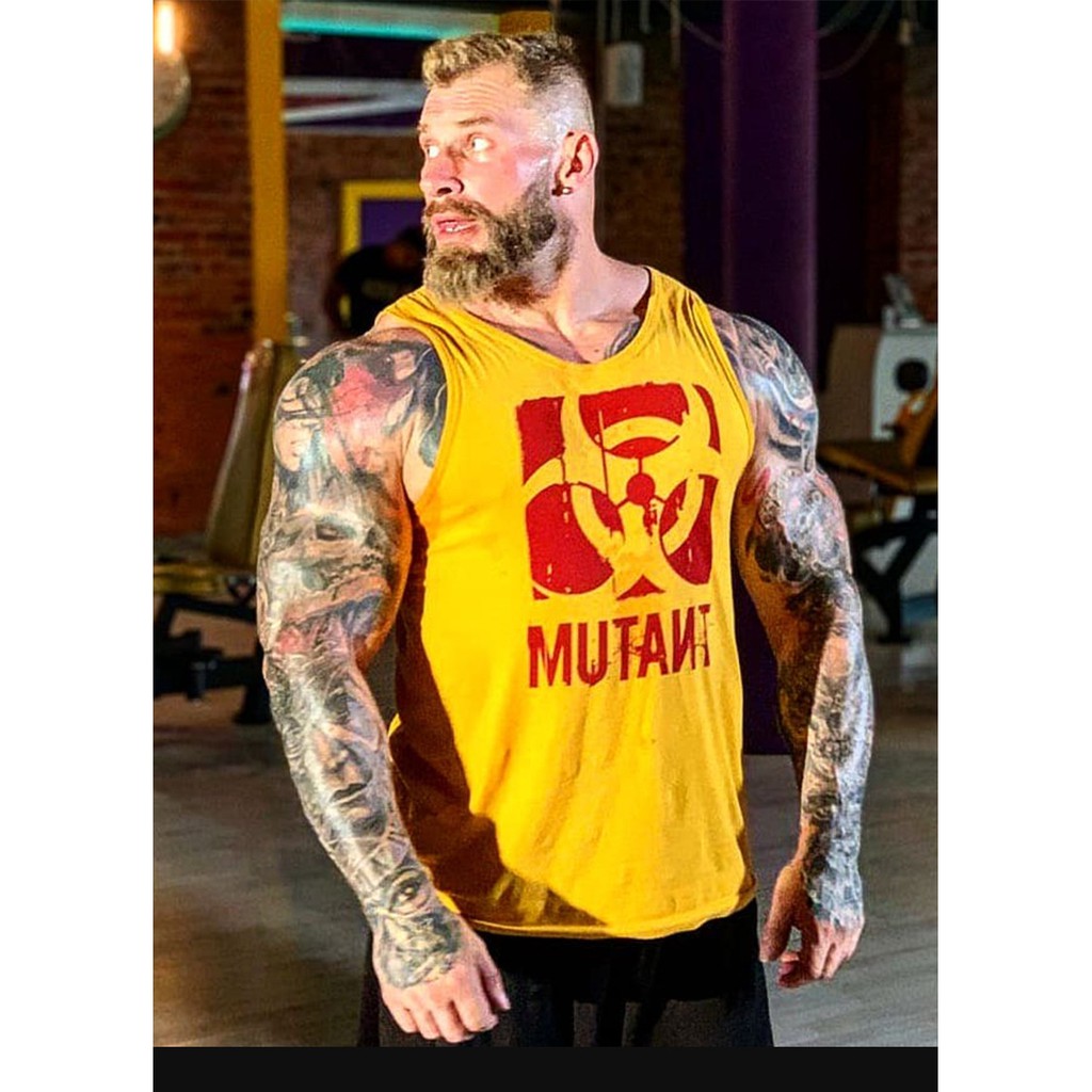 Áo Ba Lỗ Nam Tập Gym Mutant Nhập Khẩu – Tanktop Thể Thao Chất Cotton Co Dãn, Mềm Mịn, Mát Mẻ