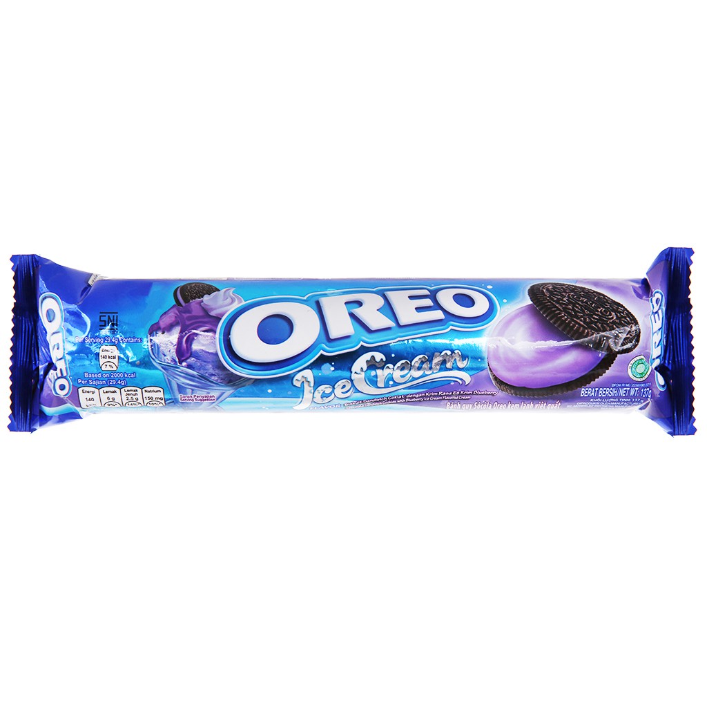 Bánh Oreo Nhân Kem Vani, Socola, Việt Quất Lạnh (133gr / Gói ) | BigBuy360 - bigbuy360.vn