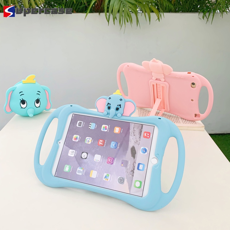 Silicon Ốp Máy Tính Bảng Tpu Silicon Mềm Chống Sốc Hình Voi Dumbo Cho Ipad Mini 6 5 Air 4 3 2 1 10.2 2019 10.5 10.9 2018 2017