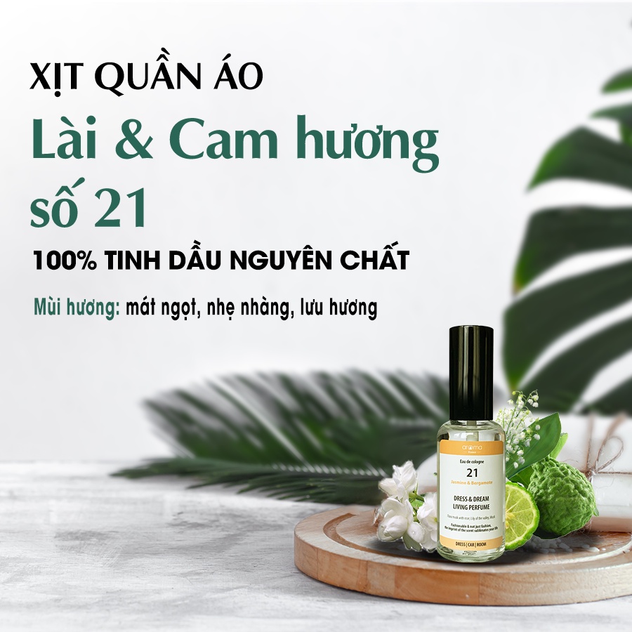 Xịt quần áo AROMA Lài Cam Hương 50ml