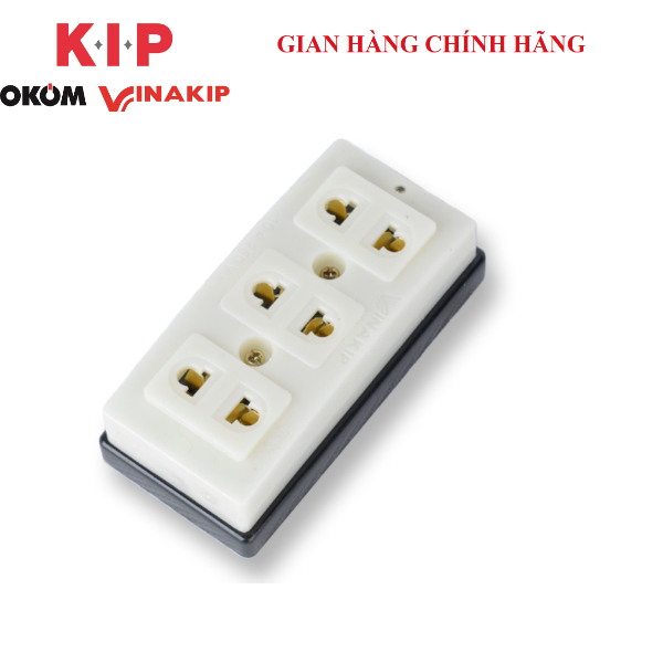 Ổ cắm VINAKIP 3 ngả đa năng kiểu Thái Lan 10A 250V