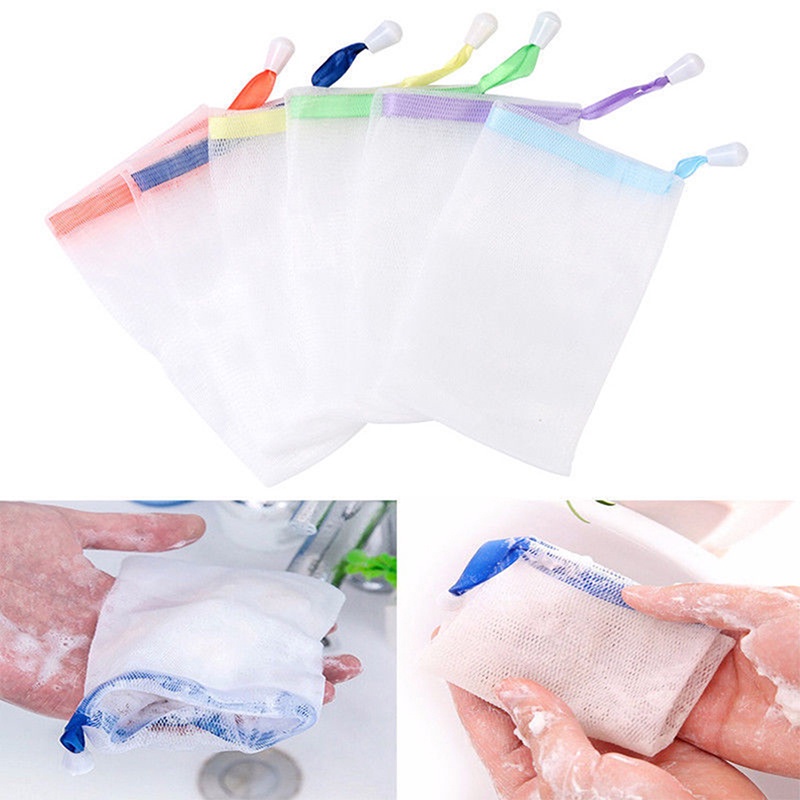 [Hàng mới về] 10 Túi lưới đựng xà phòng chăm sóc da tiện lợi chất lượng