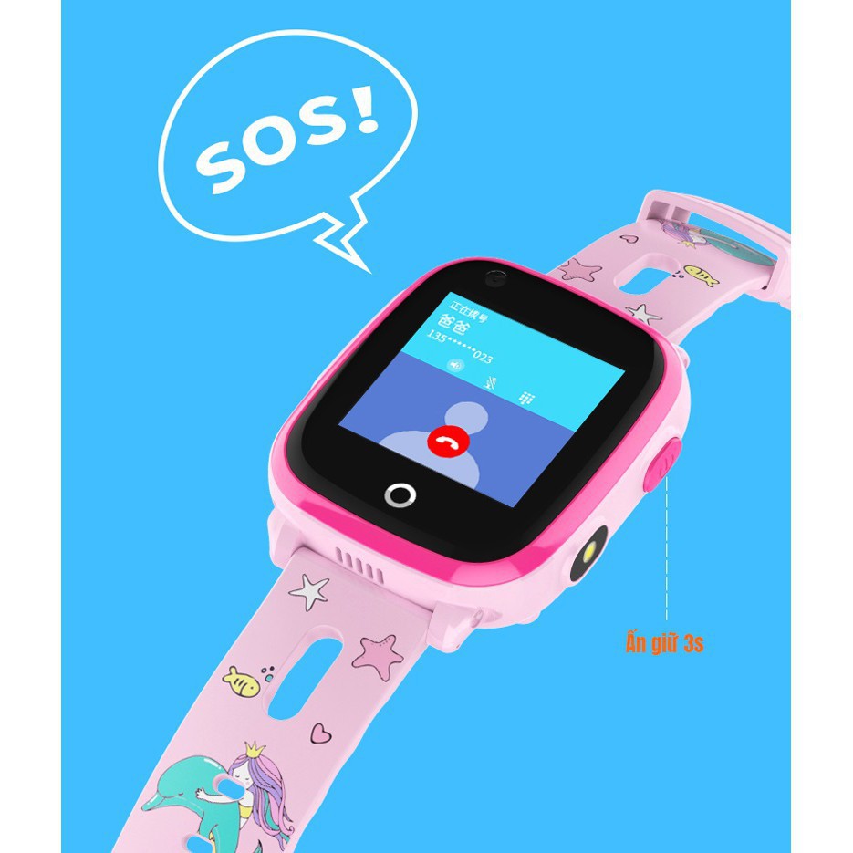 Đồng hồ định vị Trẻ em GPS WiFi 4G DF33 Có chế độ Gọi Video tốc độ cao, Chống nước tuyệt đối IP67(Unlock 8868)