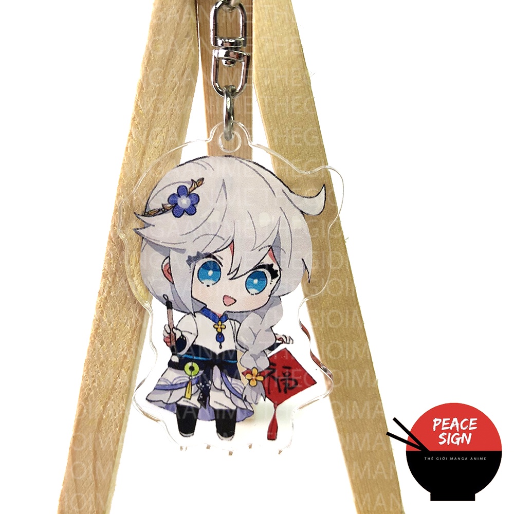 ( Mica trong acrylic ) Móc khóa HONKAI IMPACT 3 ver HÁN PHỤC M2 game chibi anime