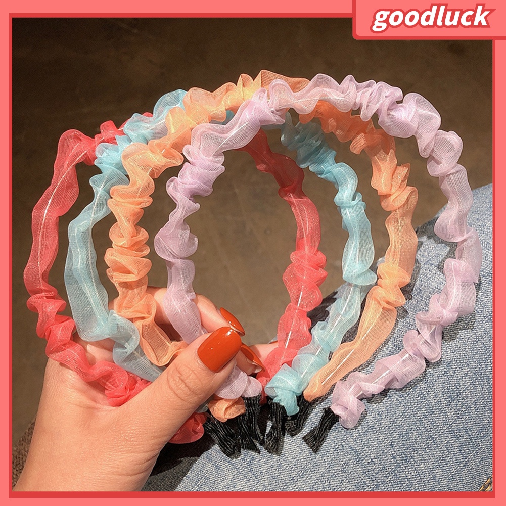 Băng Đô Cài Tóc Mỏng Bằng Vải Chiffon Cho Nữ