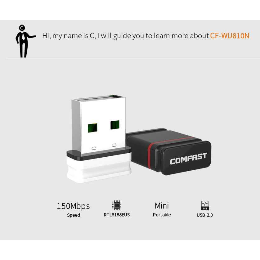 Usb Wifi Comfast Cf-Wu810 150mbps