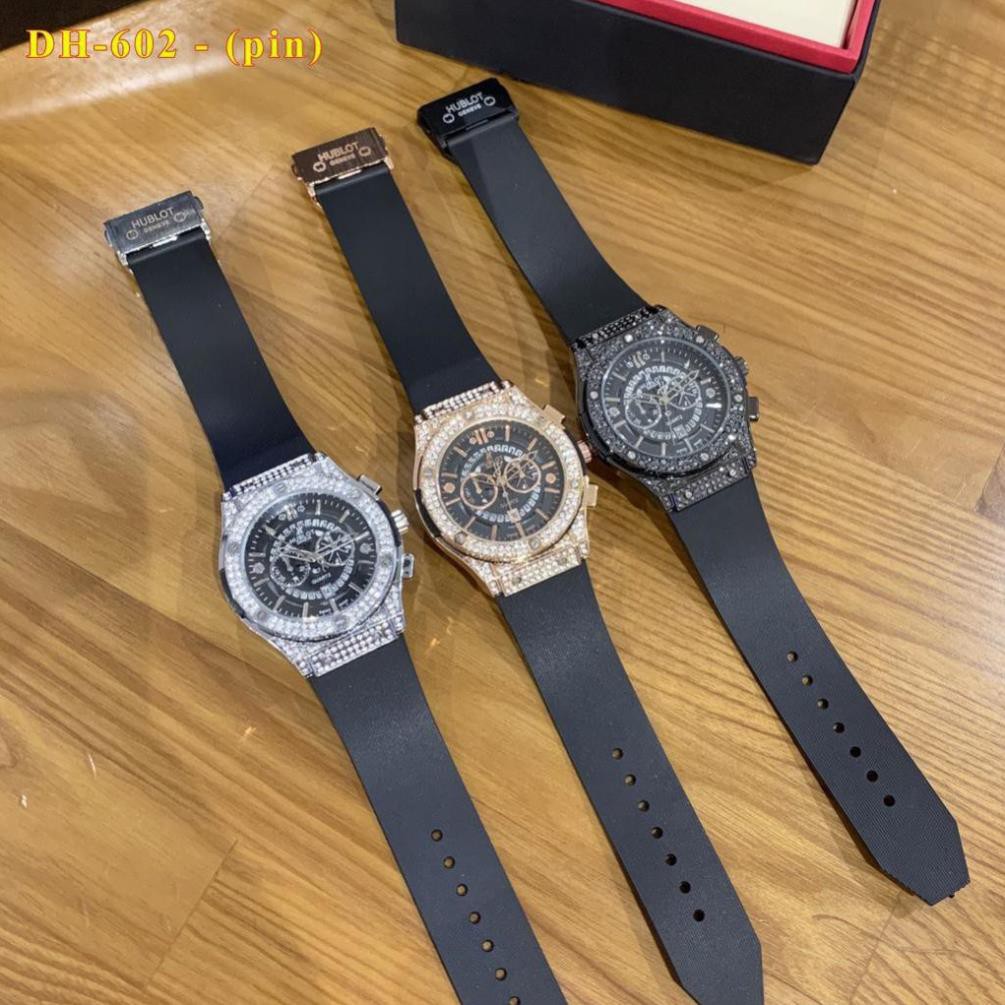 [Free Ship]  [Hublot đôi - nam nữ] Đồng hồ HBL nam nữ - đồng hồ cặp đôi hàng đẹp full diamond