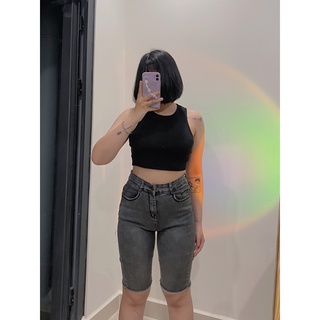 ( Quần Bigsize 32-36) Quần Biker Xám - Co giãn tốt