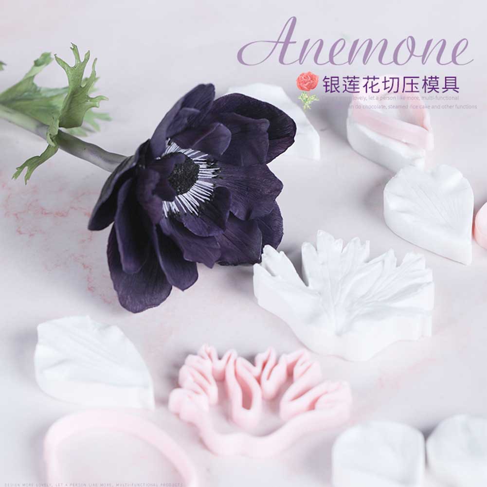 Kalaien Khuôn Silicon Làm Kẹo Đường Hình Cánh Hoa Lá