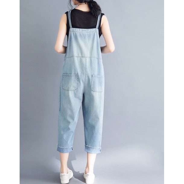 G275 Quần bò yếm big size freesize kiểu dáng năng động mẫu mã mới mẻ | BigBuy360 - bigbuy360.vn