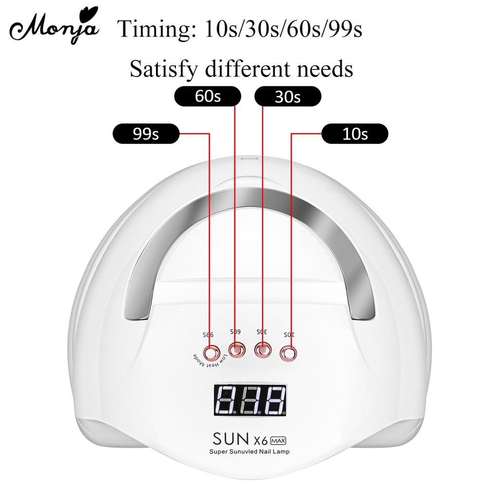 MONJA Đèn LED UV Sấy Khô Móng Tay 36 Bóng 220W Chuyên Dụng