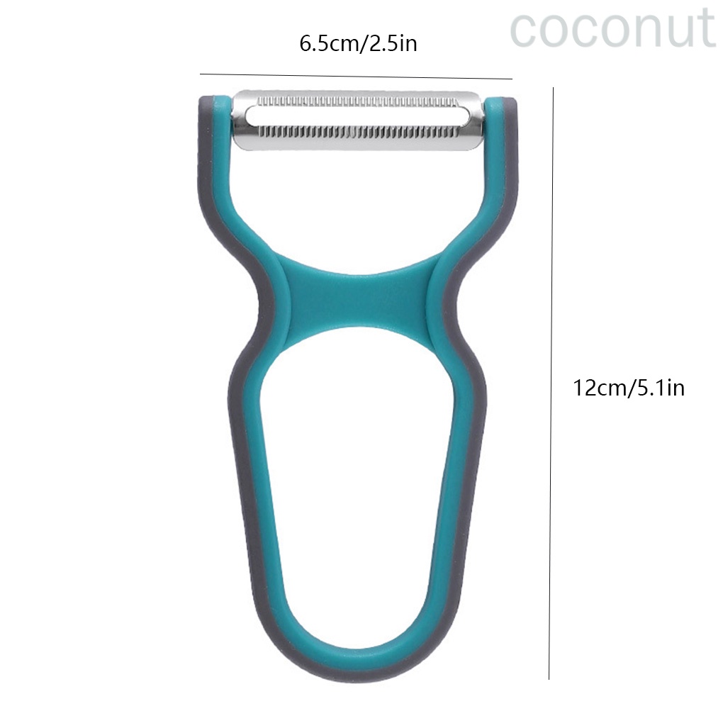 Set 3 Dụng Cụ Gọt Vỏ Dừa Bằng Thép Không Gỉ Có Tay Cầm Chống Trượt Màu Ngẫu Nhiên