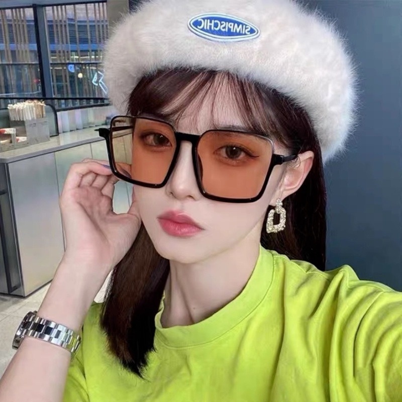 (KIQI-FASHION) COD Kính Mát Gọng Kim Loại Chống Tia Uv400 Thời Trang Cho Nữ