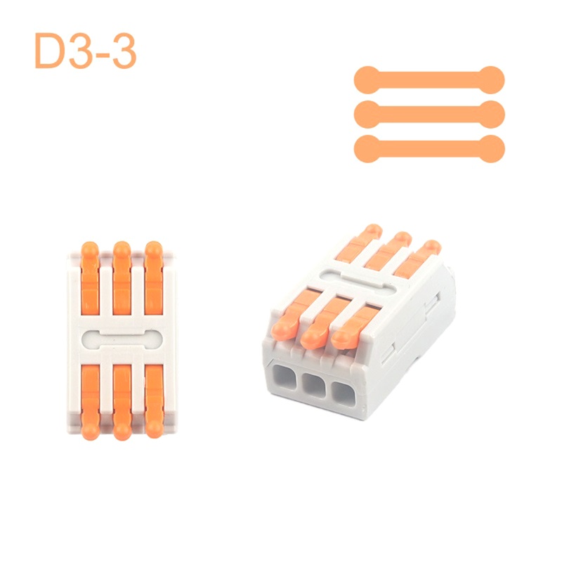 Khối Đầu Nối Dây Điện Đầu Cuối Dạng Nhấn Nhanh Chóng Thông Dụng