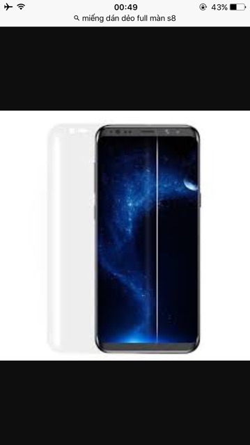 Cường lực dẻo S8/S8 Plus full màn
