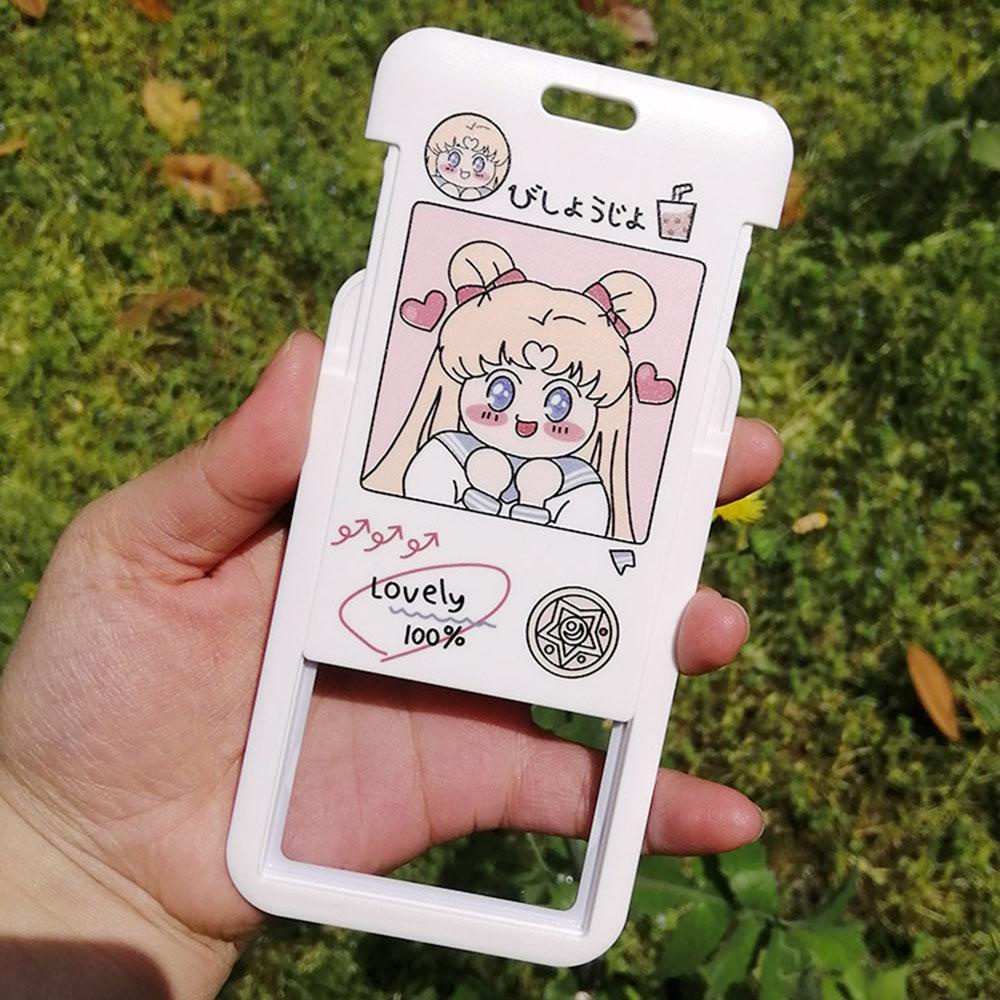 Ví Đựng Thẻ Tín Dụng / Tiền / Thẻ ID Có Móc Khóa Họa Tiết Hoạt Hình Dành Cho Học Sinh