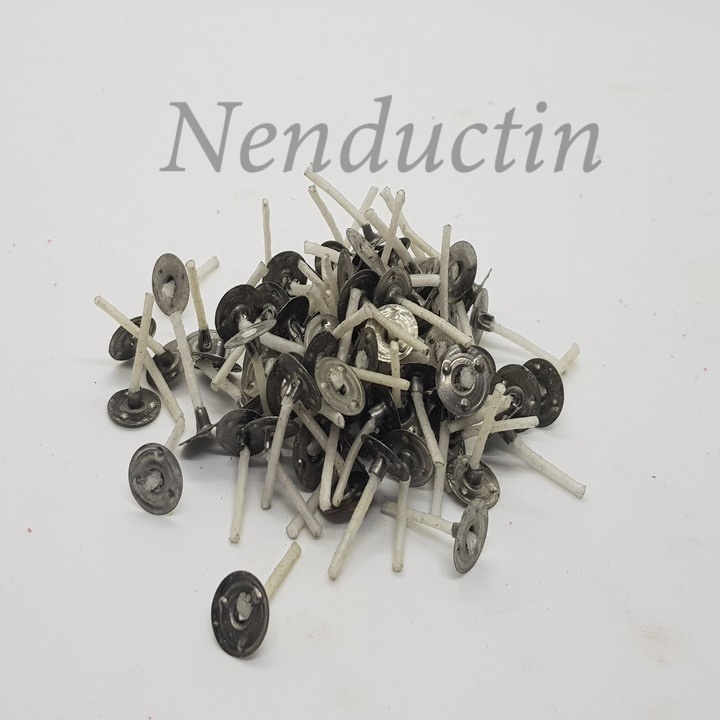 100g bấc nến có đế cao cấp Đức Tín 100% cotton dùng làm nến thơm tealight