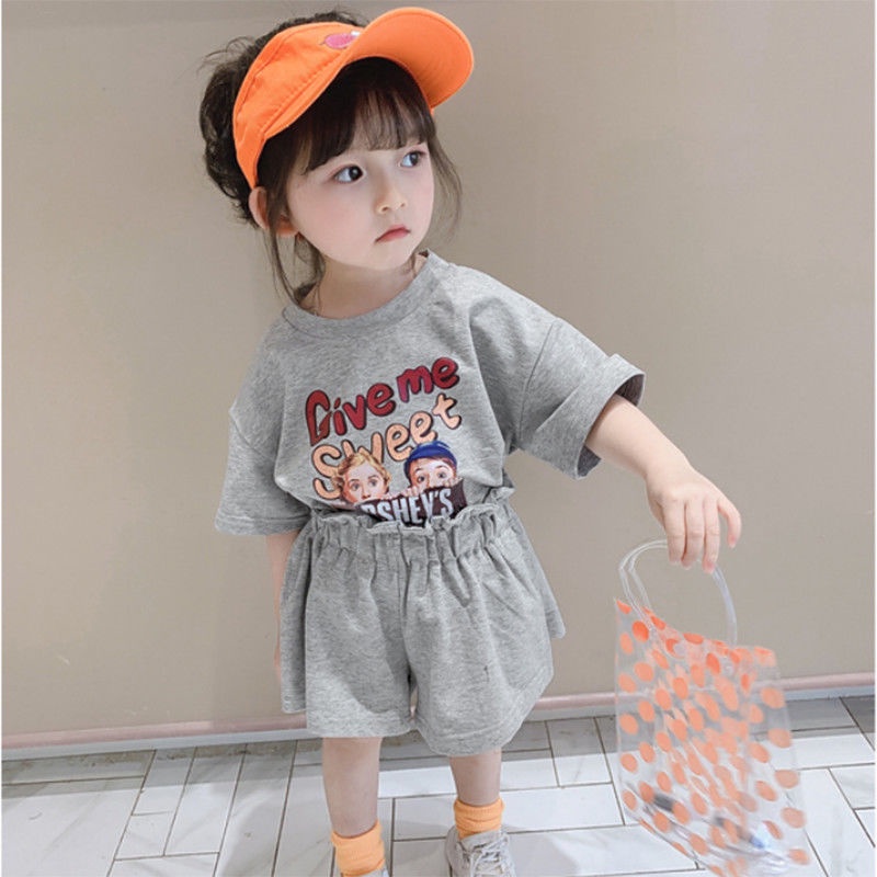 Set Đồ Mùa Hè 2023 Gồm Áo Tay Cộc In Họa Tiết Hoạt Hình + Quần Ngắn Thời Trang Cho Bé Gái 1 Đến 2-3 - 4-5 - 6-7 - 8-9 Bộ Đồ Chơi Lắp Ráp 100 Trong 11-12 Tuổi Chất Lượng Cao