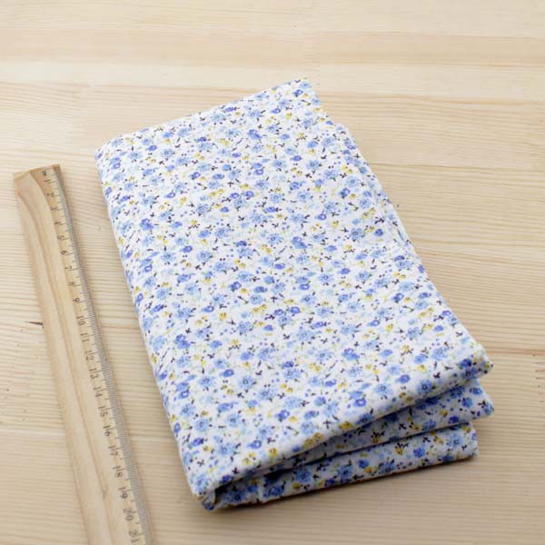 Vải cotton Màu Xanh Dương Dùng May Vá Quần Áo