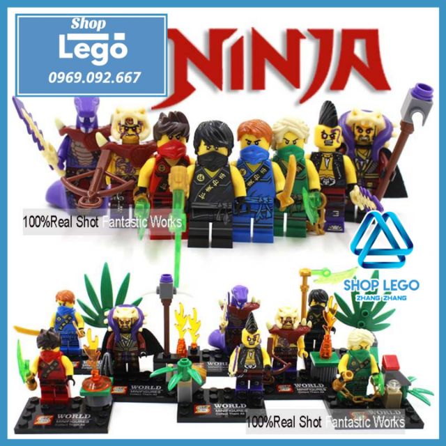 Xếp hình Ninjago Thunder Swordsman Jay Kai Lloyd Cole&lt;br&gt;Eyezor Zugu Chen Chop'rai Lego Minifigures SY272