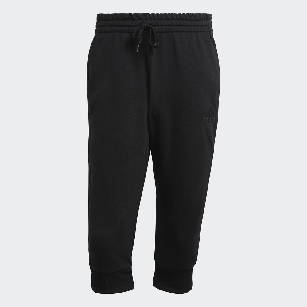 Quần adidas Nam Quần Ống Côn 3/4 Vải Thun Da Cá 3 Sọc Essentials Màu đen GK8990