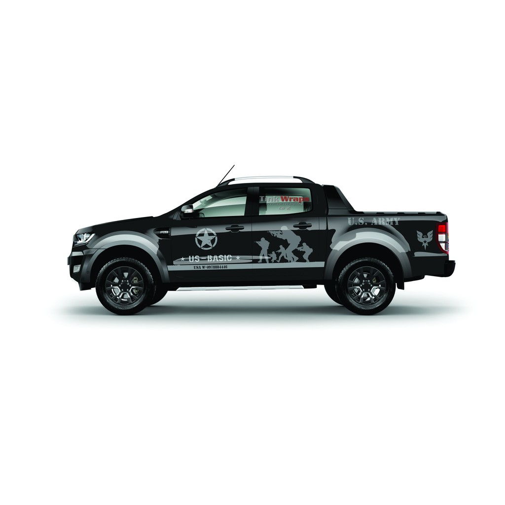 Decal dán sườn Ford Ranger Army