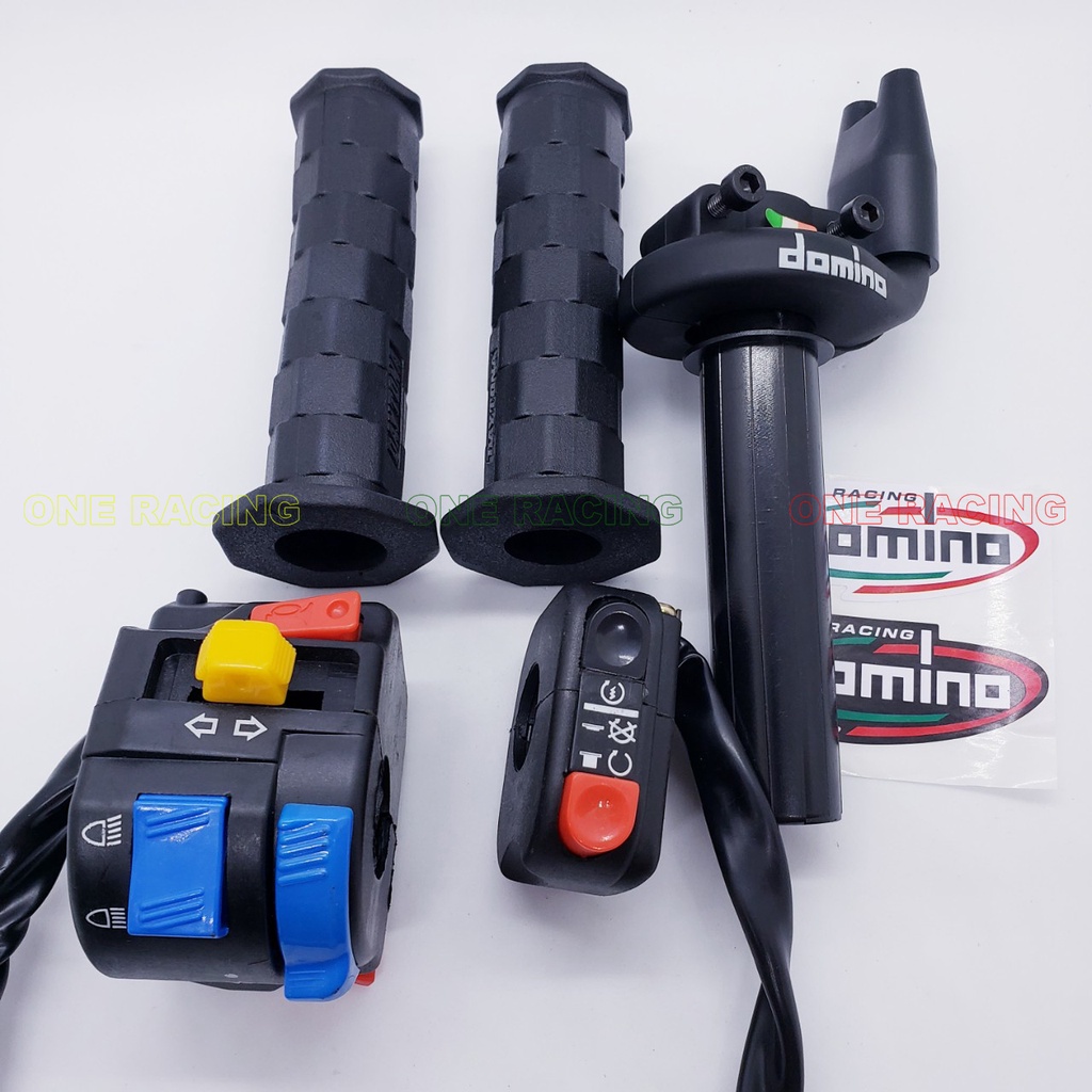 COMBO cùm tăng tốc domino 2 dây ga trên cùm công tắc fz passing 2 bao tay daytona gắn xe máy sirius exciter jupiter...