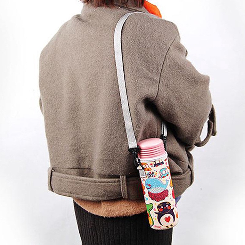 Túi đựng bình nước họa tiết hoạt hình dễ thương cho trẻ em
