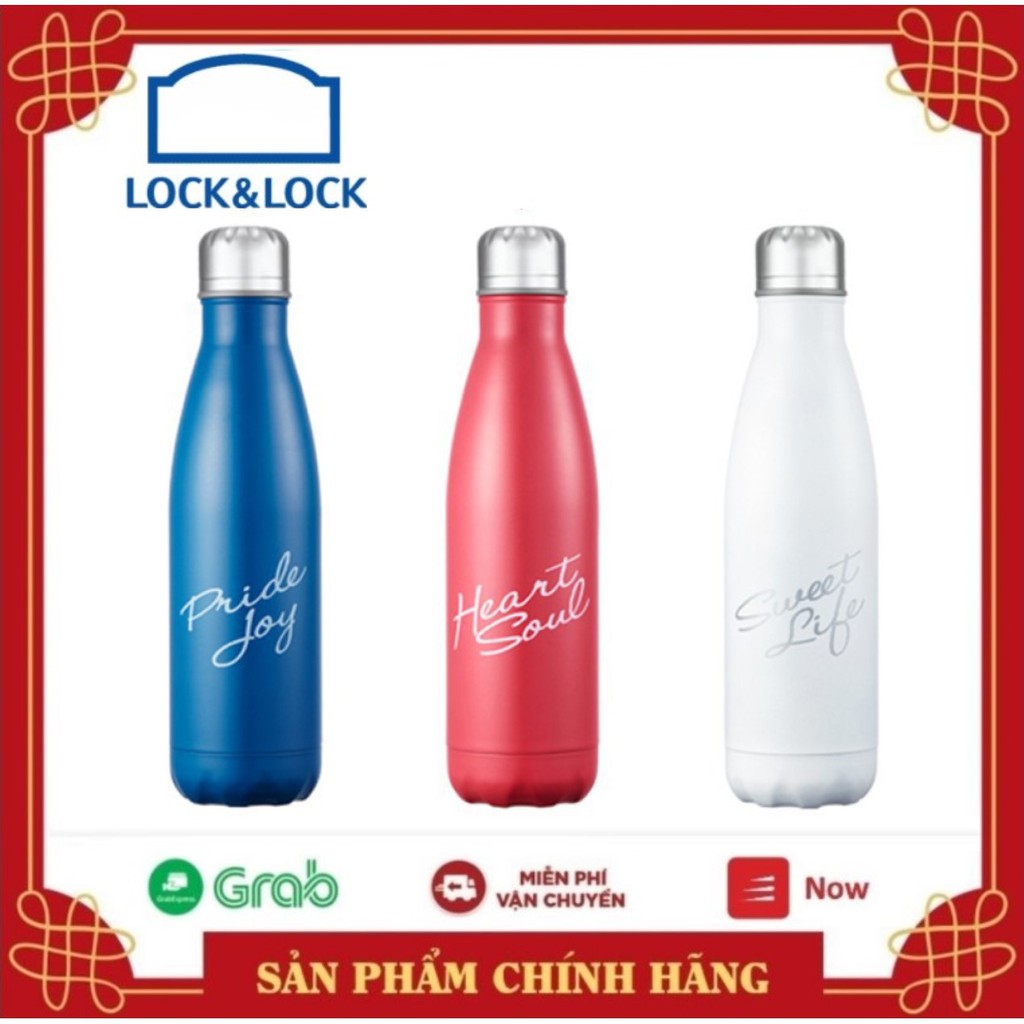 Bình Giữ Nhiệt Lock&Lock Luna Bottle LHC3215 (500ml) - Hồng/ Trắng/Xanh - Hàng Chính Hãng