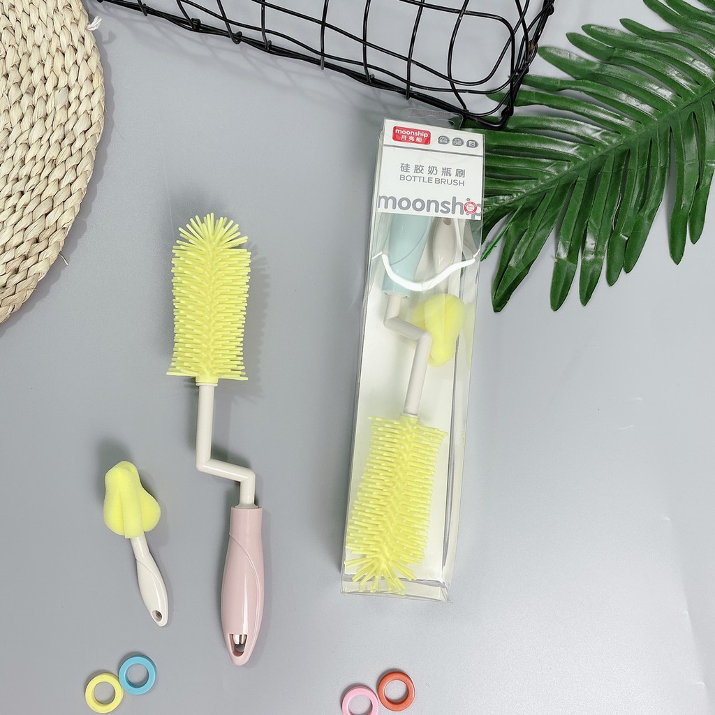 Cọ Bình Sữa Silicon 2 Chi Tiết Cho Bé Brush - Bottle