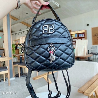 Balo nữ balo mini trần trám trần trám logo BB tặng kèm móc treo mèo siêu xinh