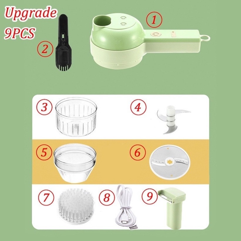 Máy Xay Mini , Máy Xay Cầm Tay Sạc Pin Máy Thái Rau Củ, Xay Hành Tỏi Tiện Lợi Máy Xay Thái Tỏi Ớt