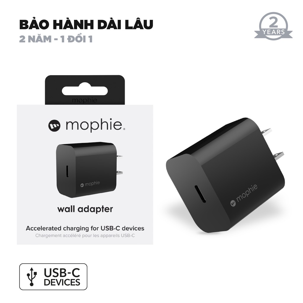 Combo sạc nhanh Mophie Power Delivery 20W USB-C