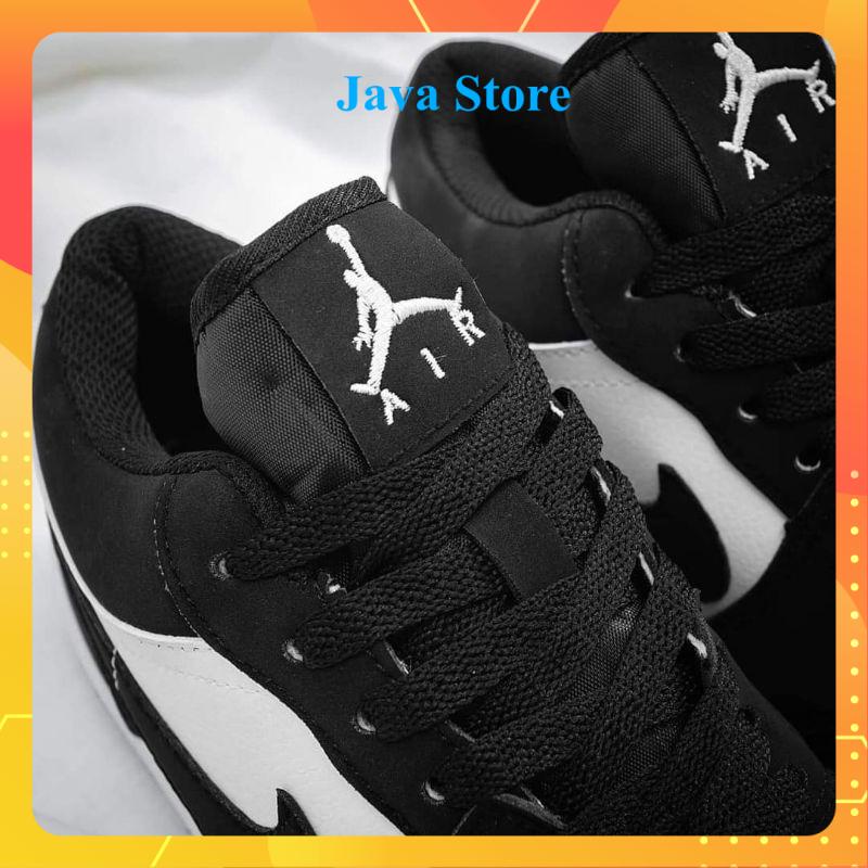Giày Sneaker 𝐉𝐨𝐫𝐝𝐚𝐧 low Panda Cổ Thấp Màu Đen Trắng, Jodan Black White Kiểu Dáng The Nam Nữ Full Box Bill
