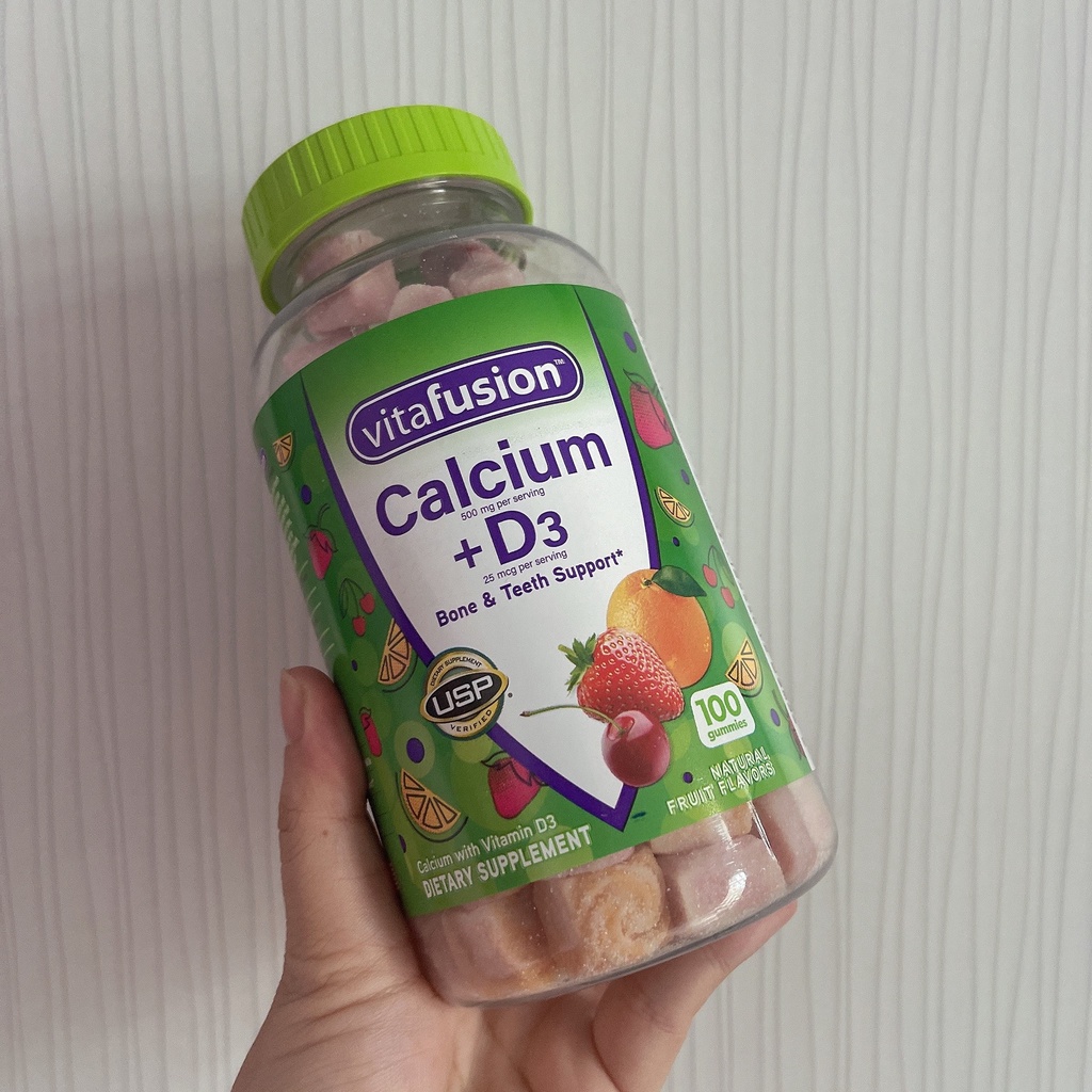 KẸO DẺO VITAFUSION CALCIUM + D3 500mg DATE 2023