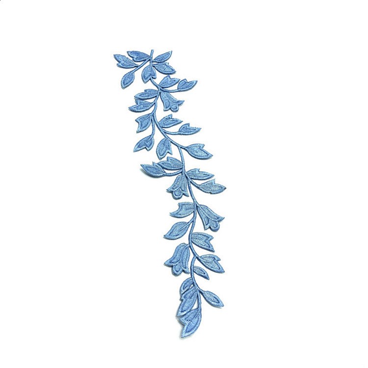 Sticker Ủi Thêu Hình Lá Cây Trang Trí Lưng Quần Áo