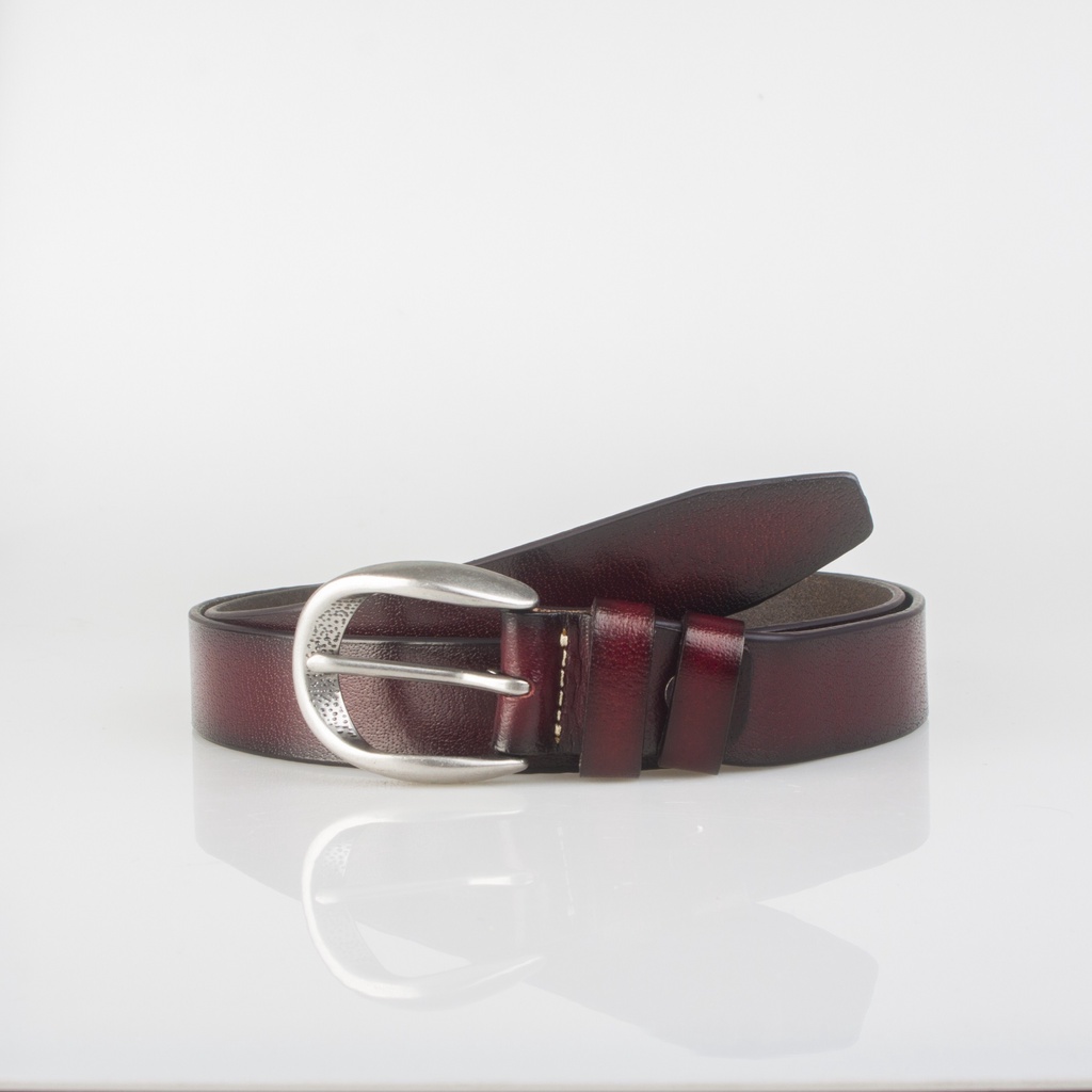 Dây lưng nam nâu da bò cao cấp Christina-Q DL109