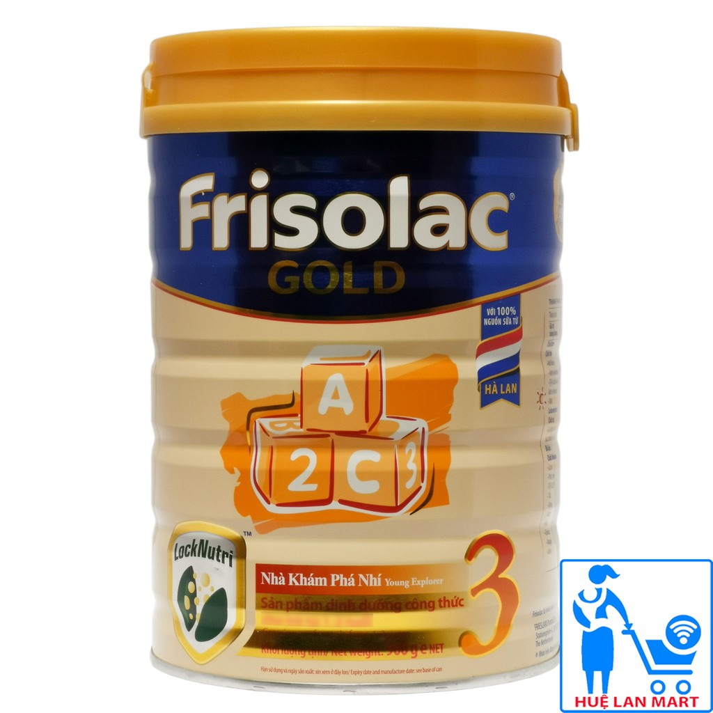 [CHÍNH HÃNG] Sữa Bột Friesland Campina Frisolac Gold 3 - Hộp 900g (Nhà khám phá nhí, sản phẩm dinh dưỡng công thức)