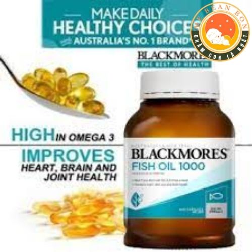 Dầu Cá 400 Viên Blackmores Fish Oil 1000mg Úc, không mùi dạng viên to so với mini caps dành cho mọi lứa tuổi và bà bầu
