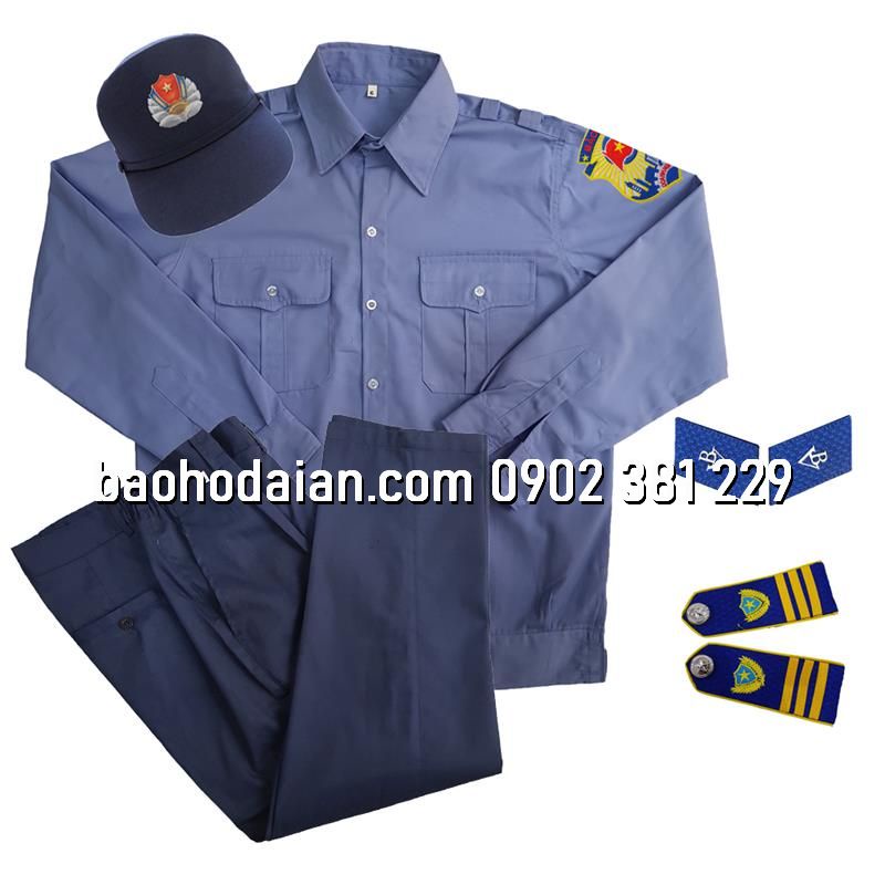 Quần áo bảo vệ dài tay budong nẹp bo màu xanh kèm phụ kiện TT08