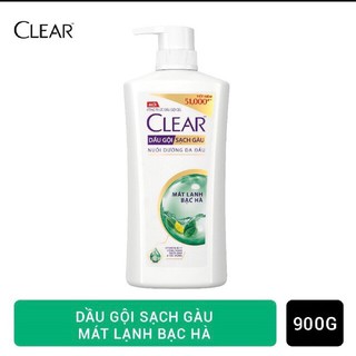 Dầu gội Clear bạc hà trị gầu 900G