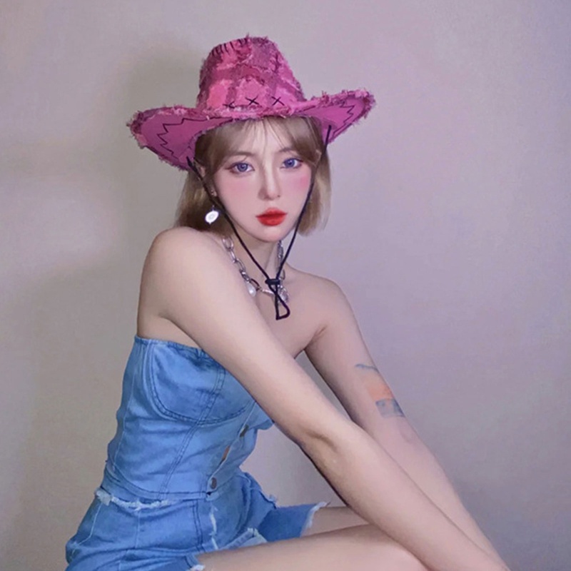 Mũ Cao Bồi Cao Bồi Chống Nắng Thoáng Khí Phong Cách Cao Bồi Phương Tây Cổ Điển