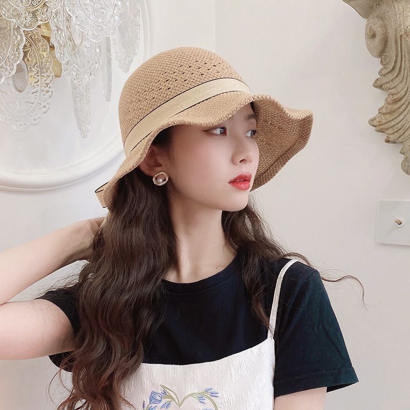 Nón Chống Nắng Đi Biển Tag KK Nơ Nhỏ Xinh Xắn