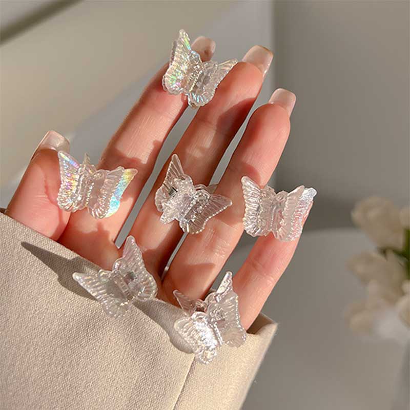 Set 5 Kẹp Tóc Càng Cua Trong Suốt Kiểu Dáng Sáng Tạo