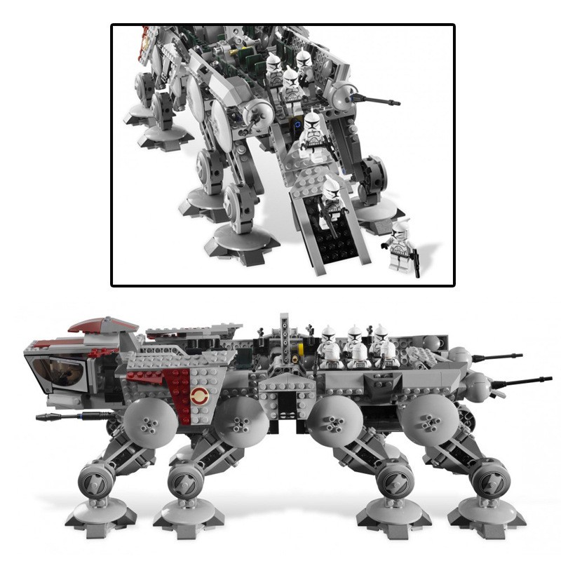 Đồ chơi Lắp ráp Mô hình King 81055 Star wars Republic Dropship With AT-OT Walker PHI THUYỀN VẬN TẢI THẢ TÀU ĐI BỘ AT-OT