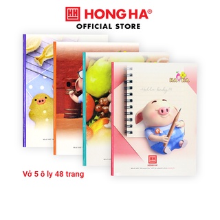 Vở 5 ô ly 48 trang school ka ka hồng hà - 0508