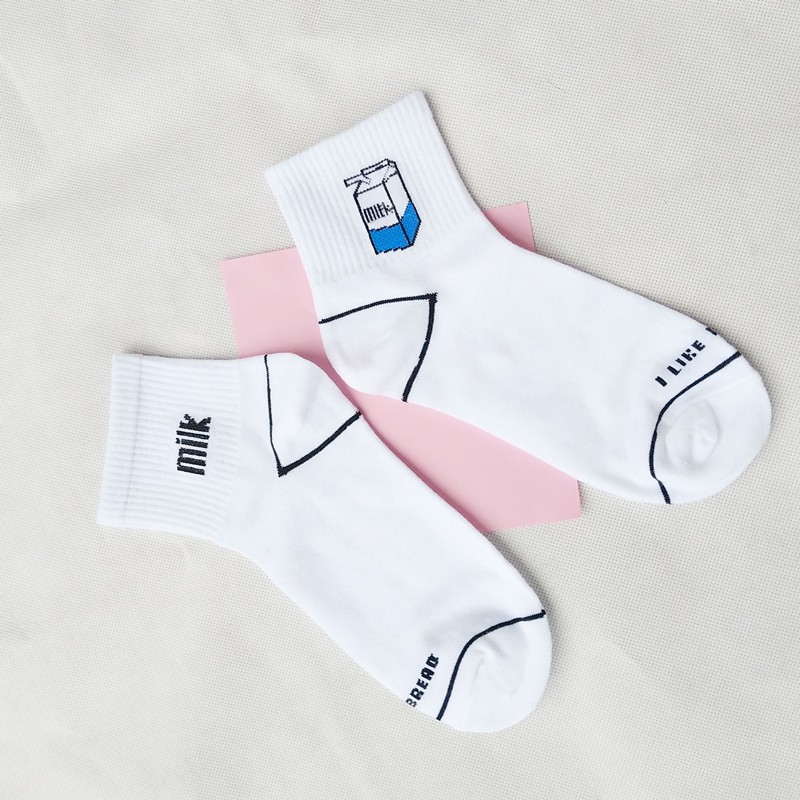 Tất nữ cao cổ họa tiết so cute chất liệu mềm mại thoáng mát style Hàn Quốc T011