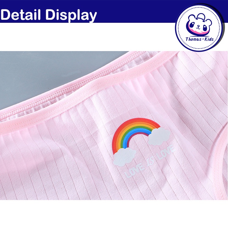 Bộ Đồ Lót 2 Món Bằng Cotton Xinh Xắn Cho Bé Gái 7-12 Tuổi